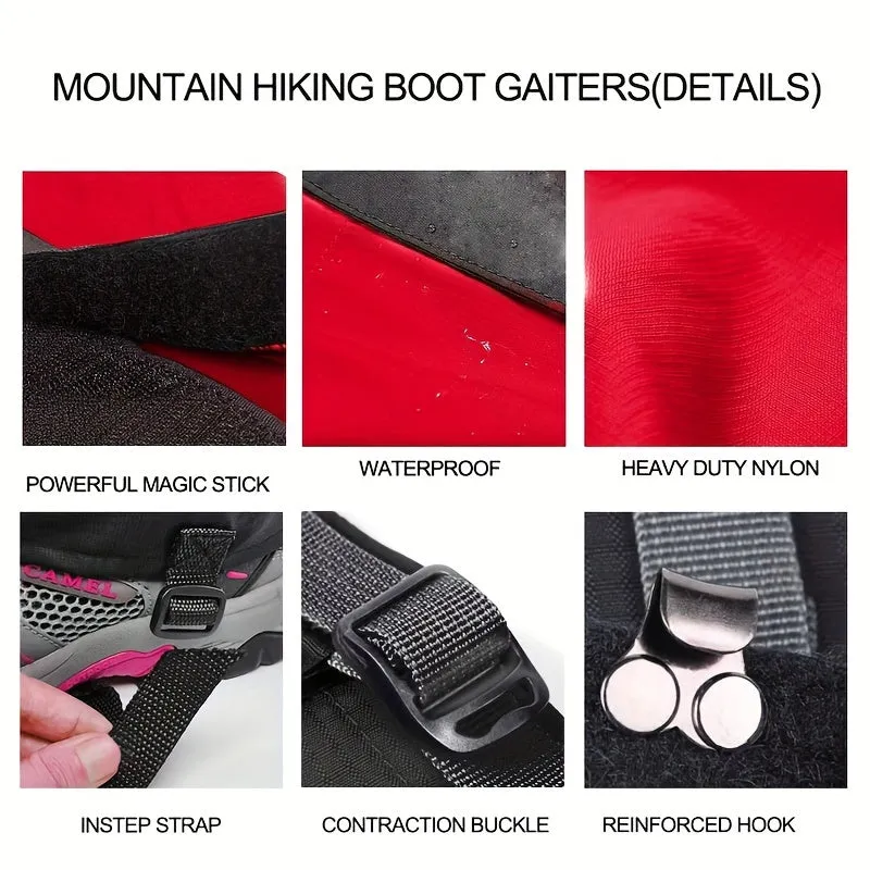 2pcs Waterproof Leg Gaiters For Hiking, Hunting And Walking - Breathable Mountain Climbing Shoe Gaiters For Men And Women - Protect Your Legs From Water & Snow