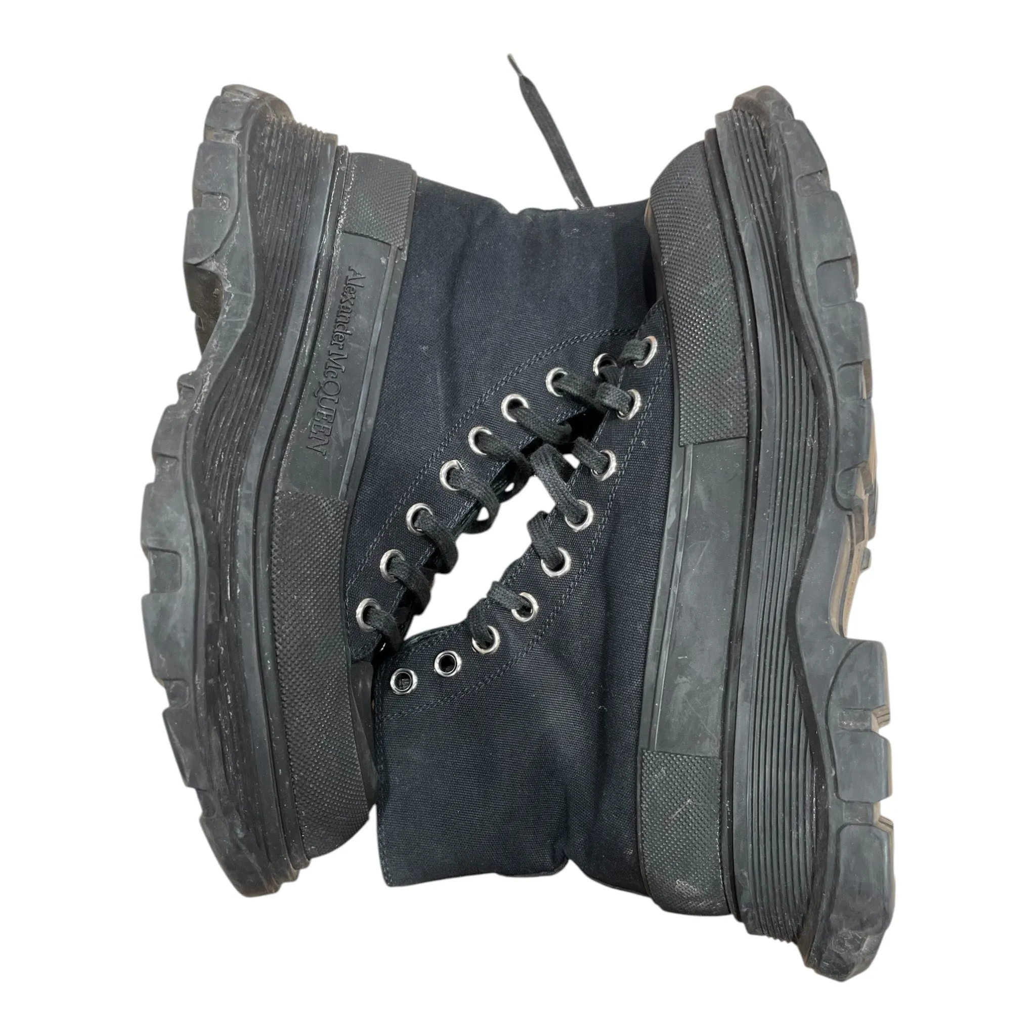 Alexander McQueen/Hi-Sneakers/EU 39/Cotton/BLK/