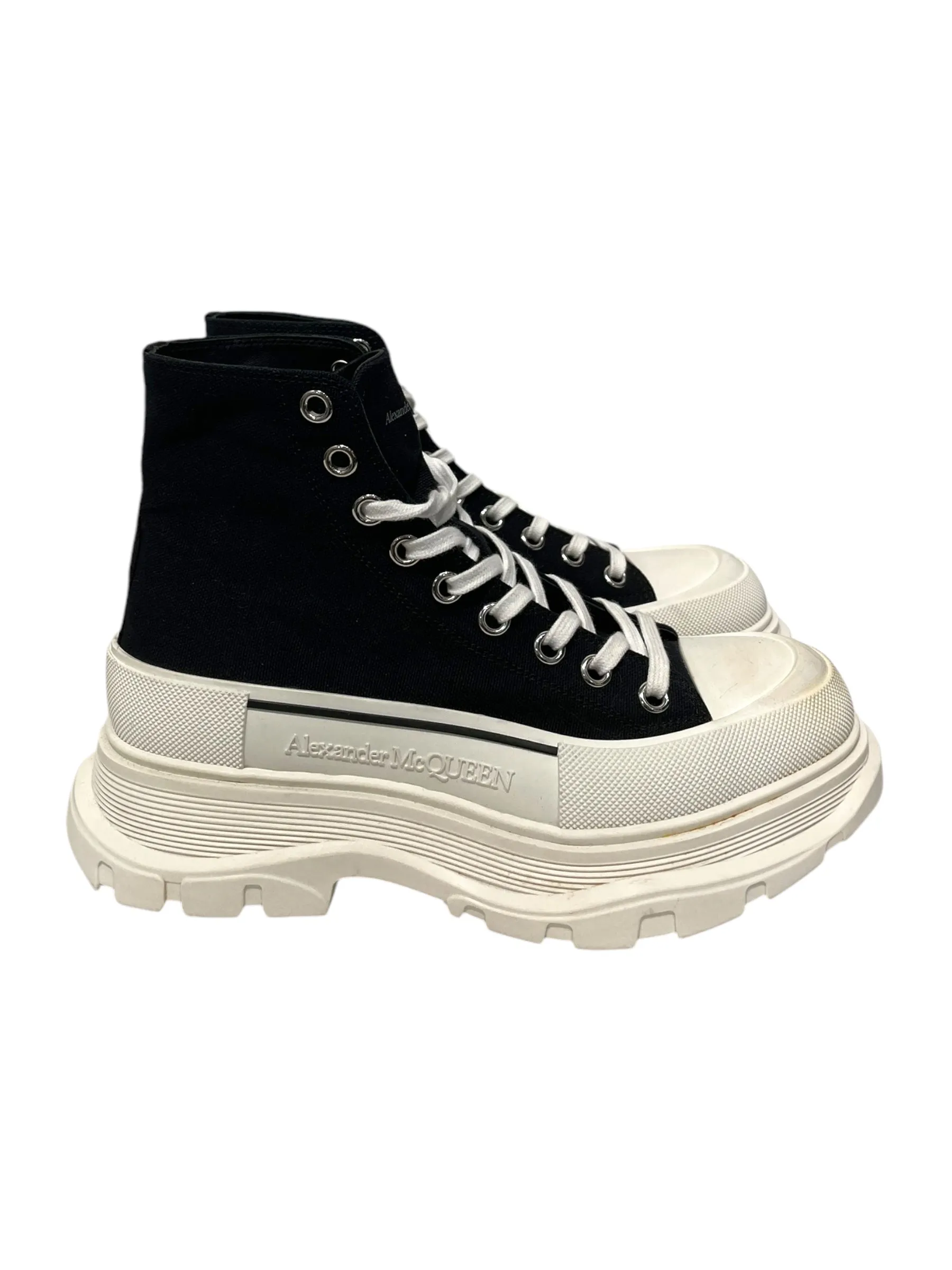 Alexander McQueen/Hi-Sneakers/EU 40/Cotton/BLK/Platform/