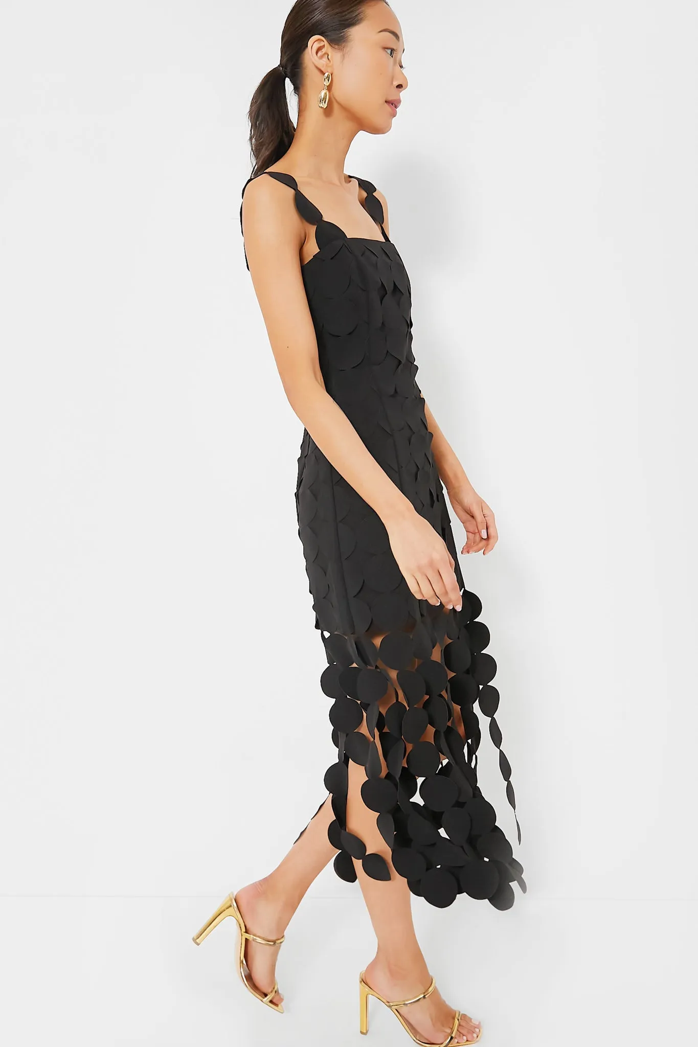 Black Multi Circle Mercedes Maxi Dress