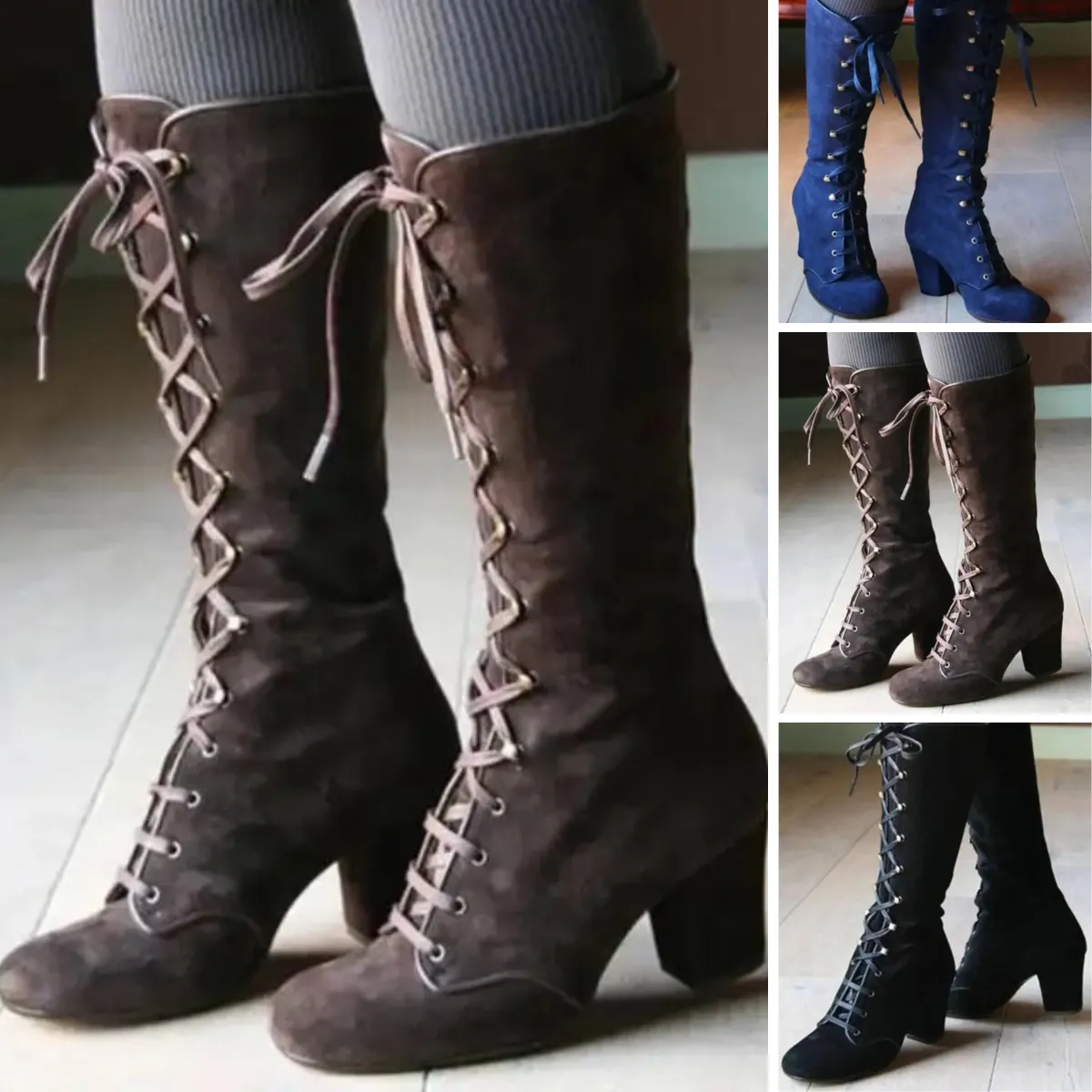 Casual Knee High Suede Boots with Heel for Women | Perfect for Everyday Wear