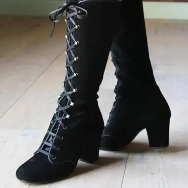 Casual Knee High Suede Boots with Heel for Women | Perfect for Everyday Wear