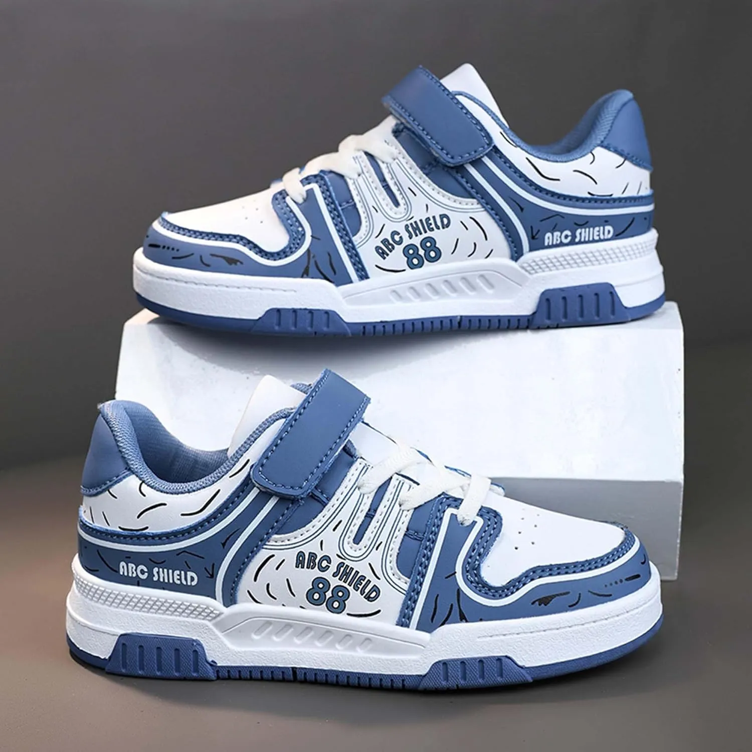 Children's Skateboarding Sneakers Boys Girls Fashion Sneakers Children's Casual Skateboarding Walking Shoes Street Personalized Skateboarding Shoes