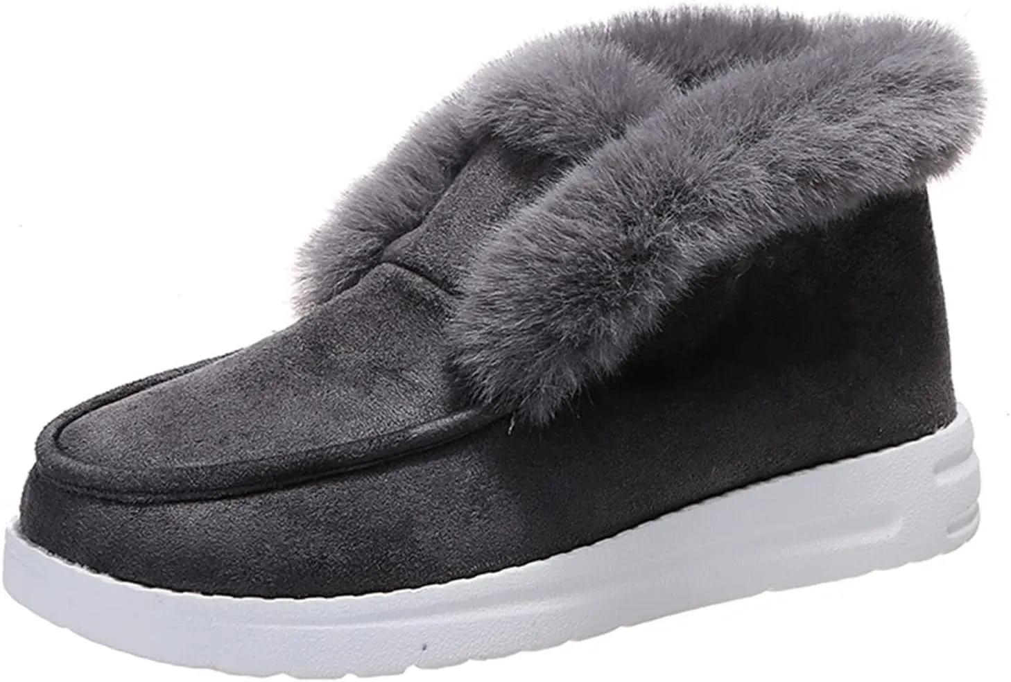 Cute Winter Boots For Women Fashion Snow Boots Warm Fur Lined Casual Trendy Fuzzy Loafers Shoes Ankle Booties 2024