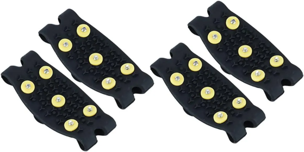 Didiseaon Gripping for Boots Snow Anti-Slip Crampon Shoe Covers Ice Cleats Lightweight Compact