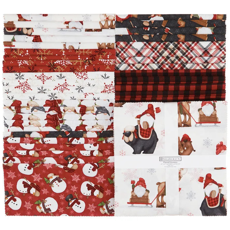 Flannel Gnomies 10" Squares
