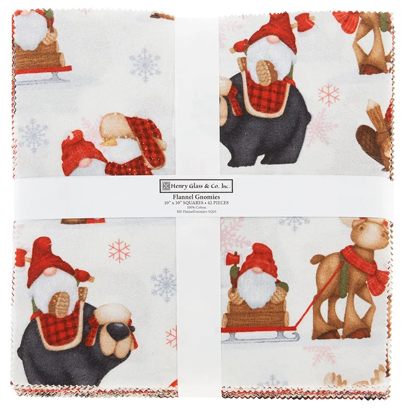 Flannel Gnomies 10" Squares