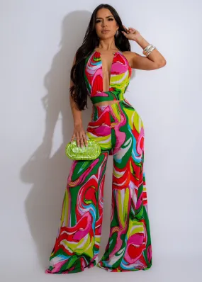 Her Beauty Pant Set Green