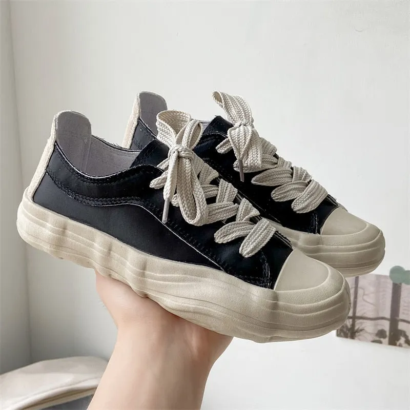 Joskaa Ins Hot Fashion New Designer Do Old Shoes Female Platform Sneakers Women Vulcanized Shoes Feminino Casual Female Shoes Woman