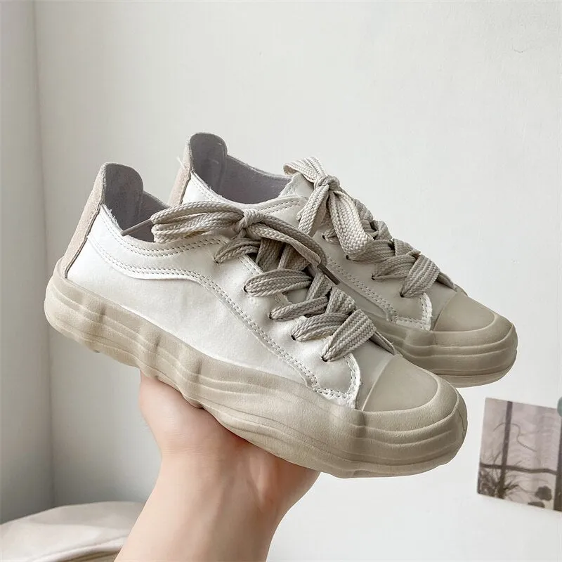 Joskaa Ins Hot Fashion New Designer Do Old Shoes Female Platform Sneakers Women Vulcanized Shoes Feminino Casual Female Shoes Woman