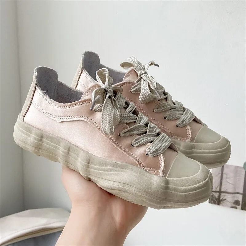 Joskaa Ins Hot Fashion New Designer Do Old Shoes Female Platform Sneakers Women Vulcanized Shoes Feminino Casual Female Shoes Woman