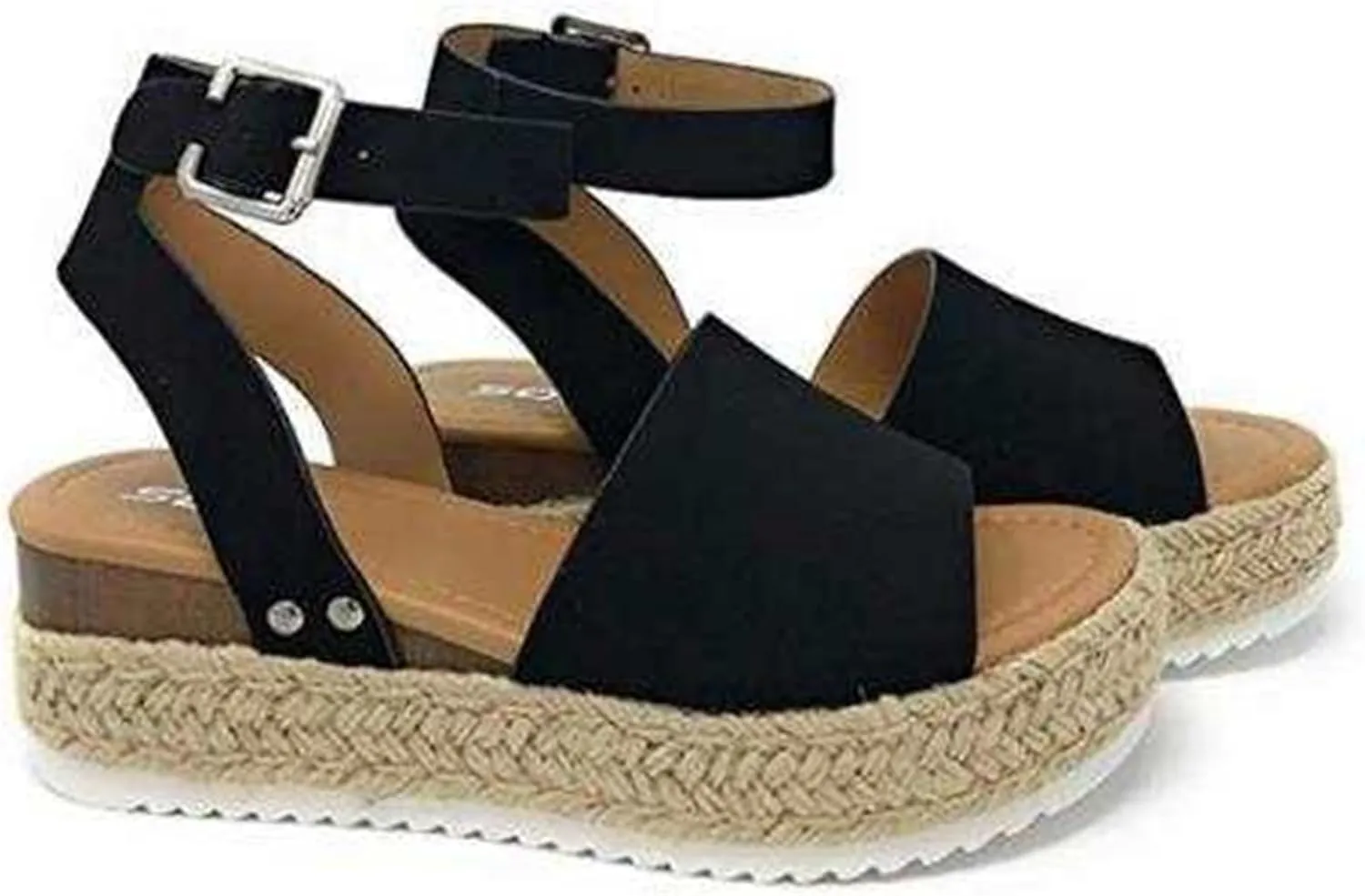 Ladmiple Wedge Sandals for Women Dressy 2023 Comfy Slip On Sandal Summer Casual Beach Shoes Open Toe Espadrille Platform