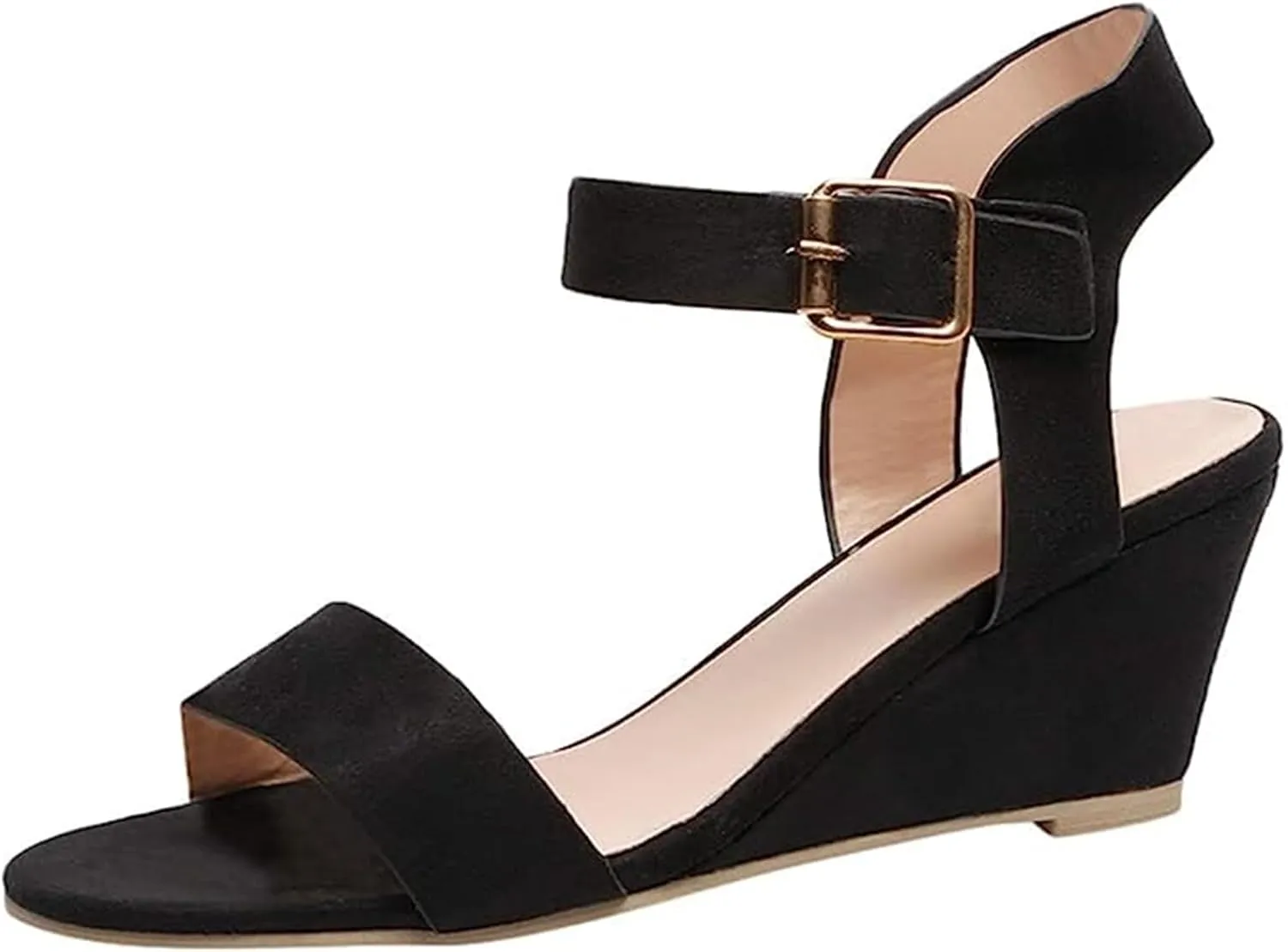 Ladmiple Wedge Sandals for Women,2023 Comfy Slip-On Sandal Summer Casual Beach Shoes Open Toe Dressy Espadrille Platform