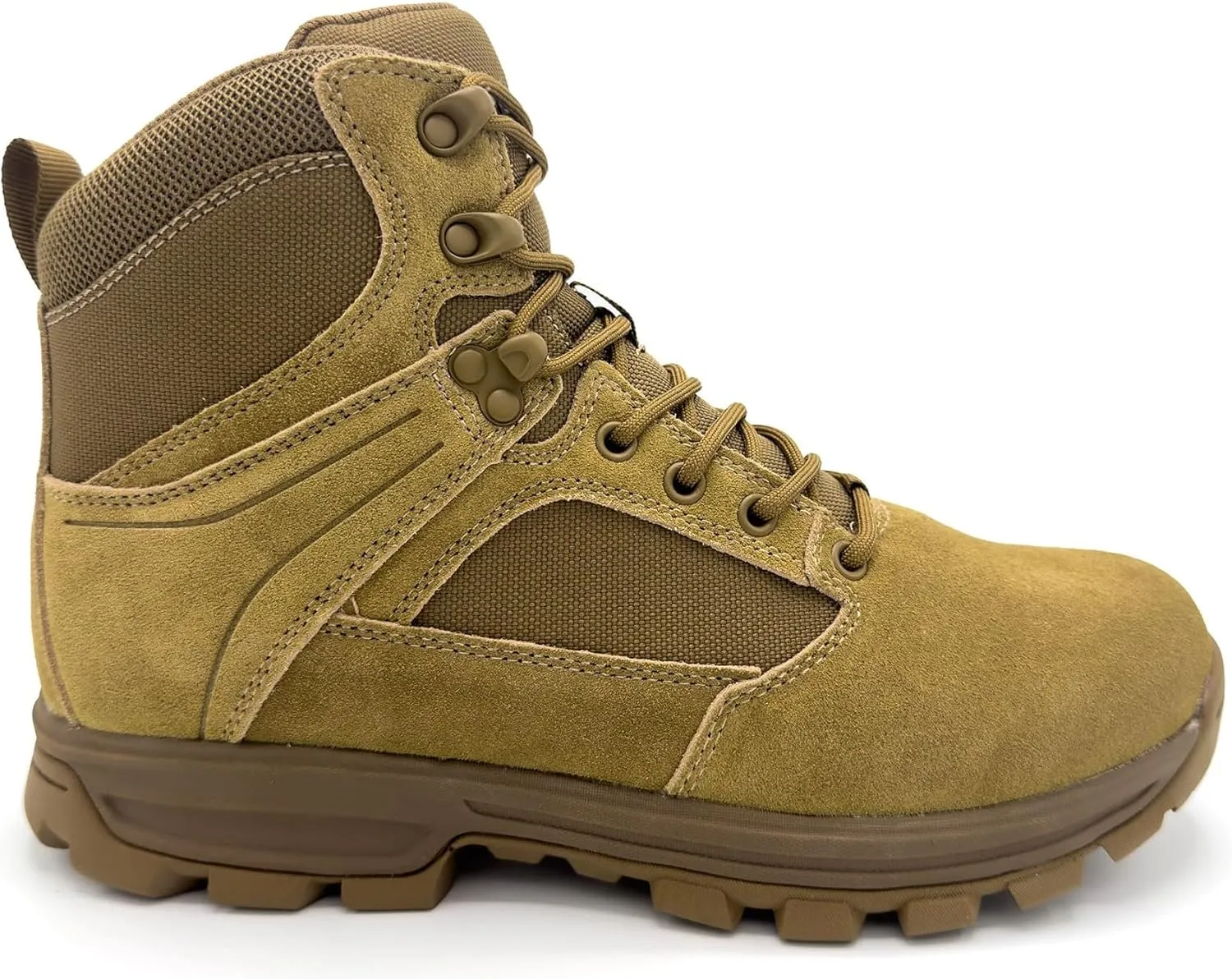 LAPG Men's Sector 6" Side-Zip Duty Boot, Comfortable & Durable Tactical Work & Hiking Boots for Men, Coyote