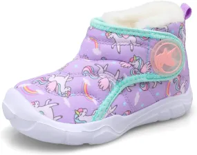 LeIsfIt Toddler Boots Girls Boys Winter Boots Cozy Fleece Snow Boots Indoor Outdoor Warm Shoes