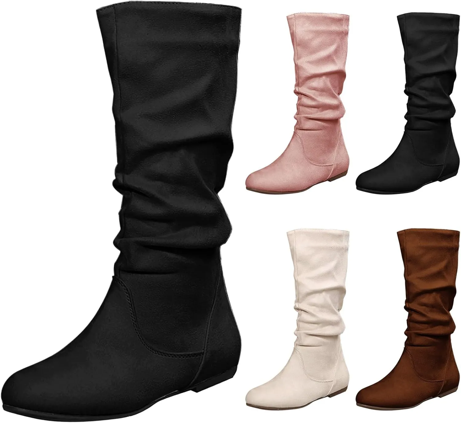 Low Heel Pointed Toe Lace Up Chukka Ankle Boots Flats Fall Winter Booties Casual Dress Shoes High Heel Boots