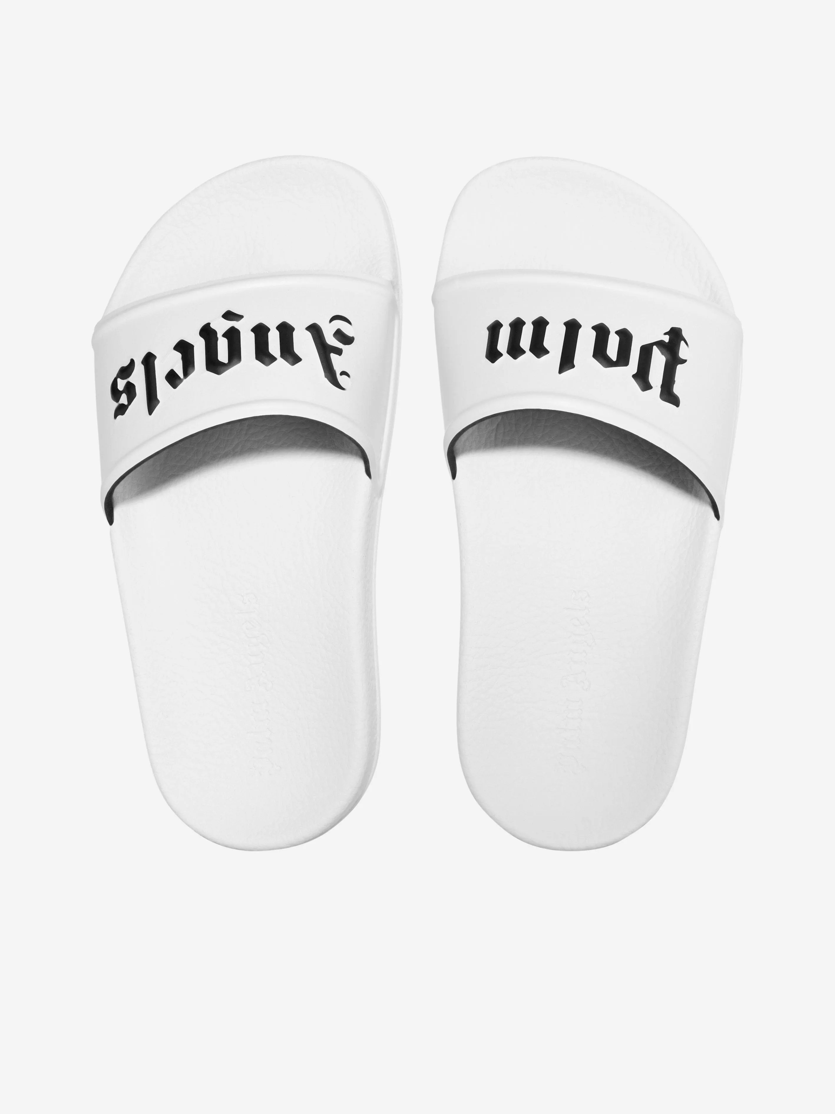 Palm Angels Kids Logo Sliders in White
