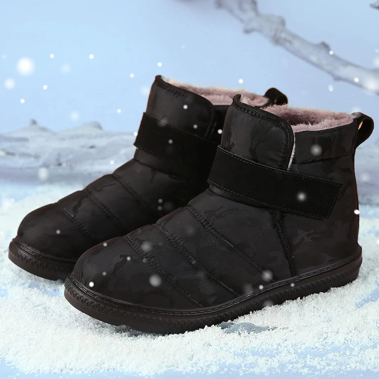 Winter Shoes for Women 2024 Waterproof Insulated Fur Boots Work Lace to Toe Boots Warm Outdoor Boots Womens Winter Shoes